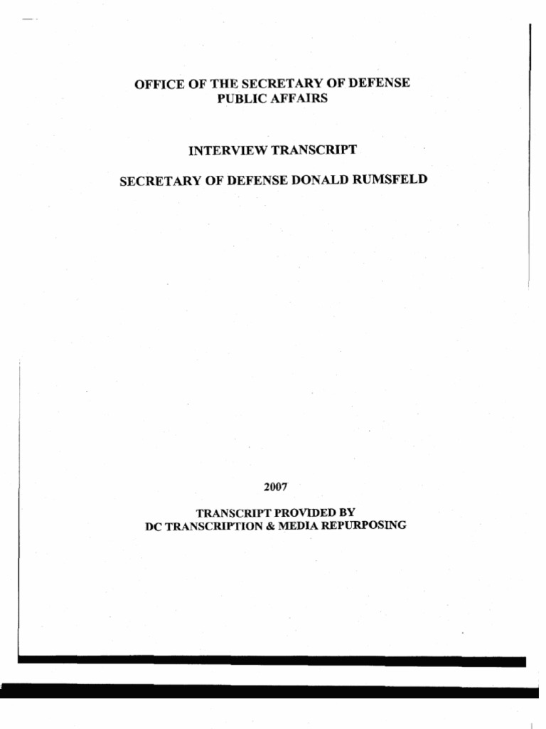 Office of The Secretary of Defense Public Affairs: Transcript | PDF ...