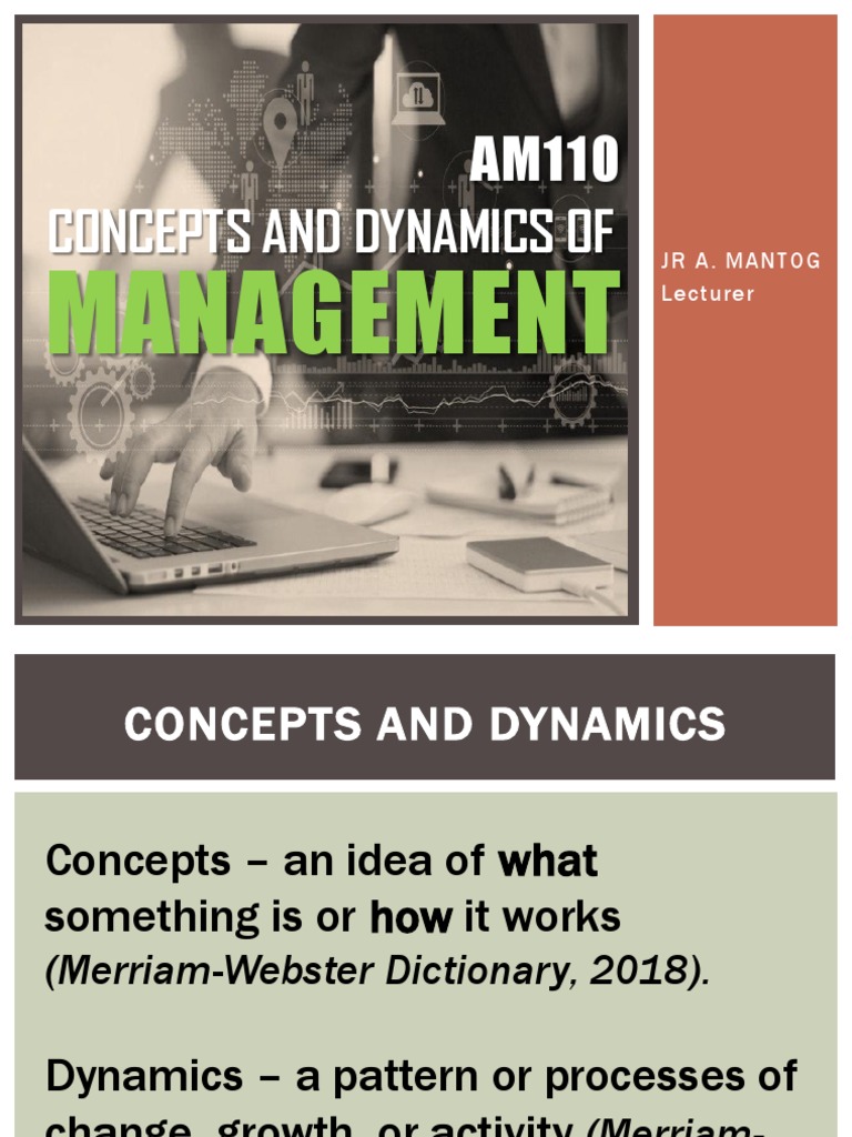 Concepts and dynamics of management pdf concept resource