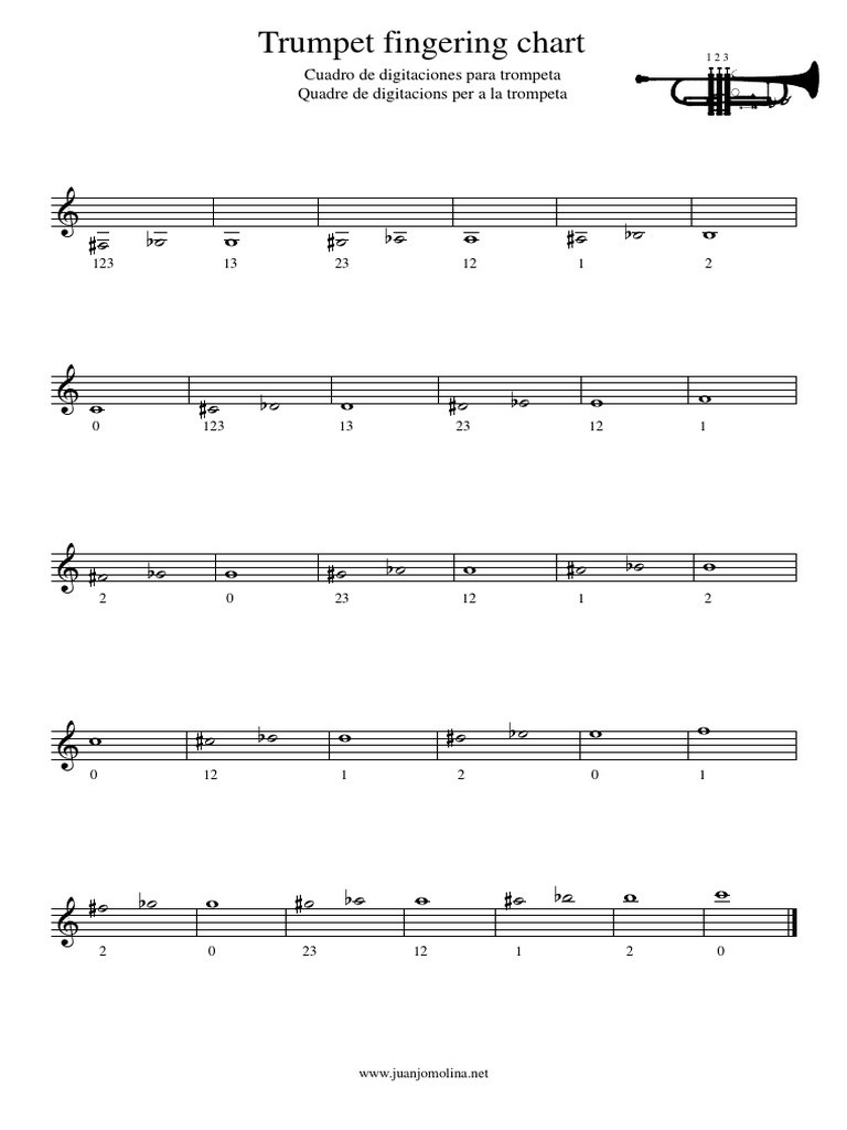 Trumpet Fingering Guide | PDF