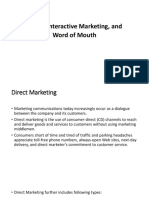Direct, Interactive Marketing, and Word of Mouth