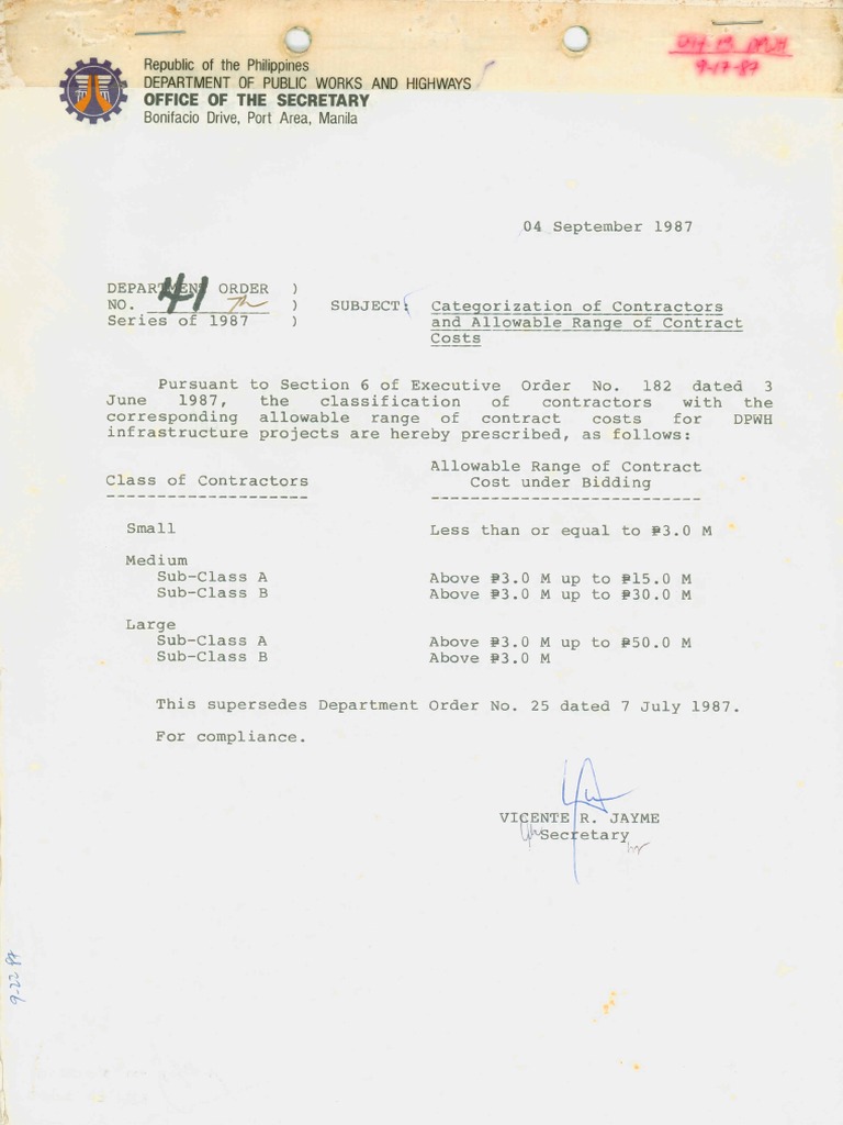 Office of The Secretary: Depa Order | PDF