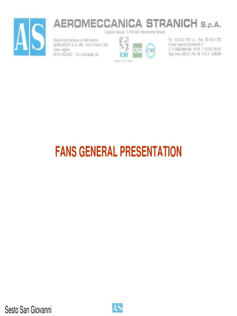 Centrifugal Fans General Presentation PDF | PDF | Bearing (Mechanical ...