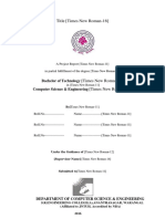 CSE Btech Project Format Guidelinesapril 16