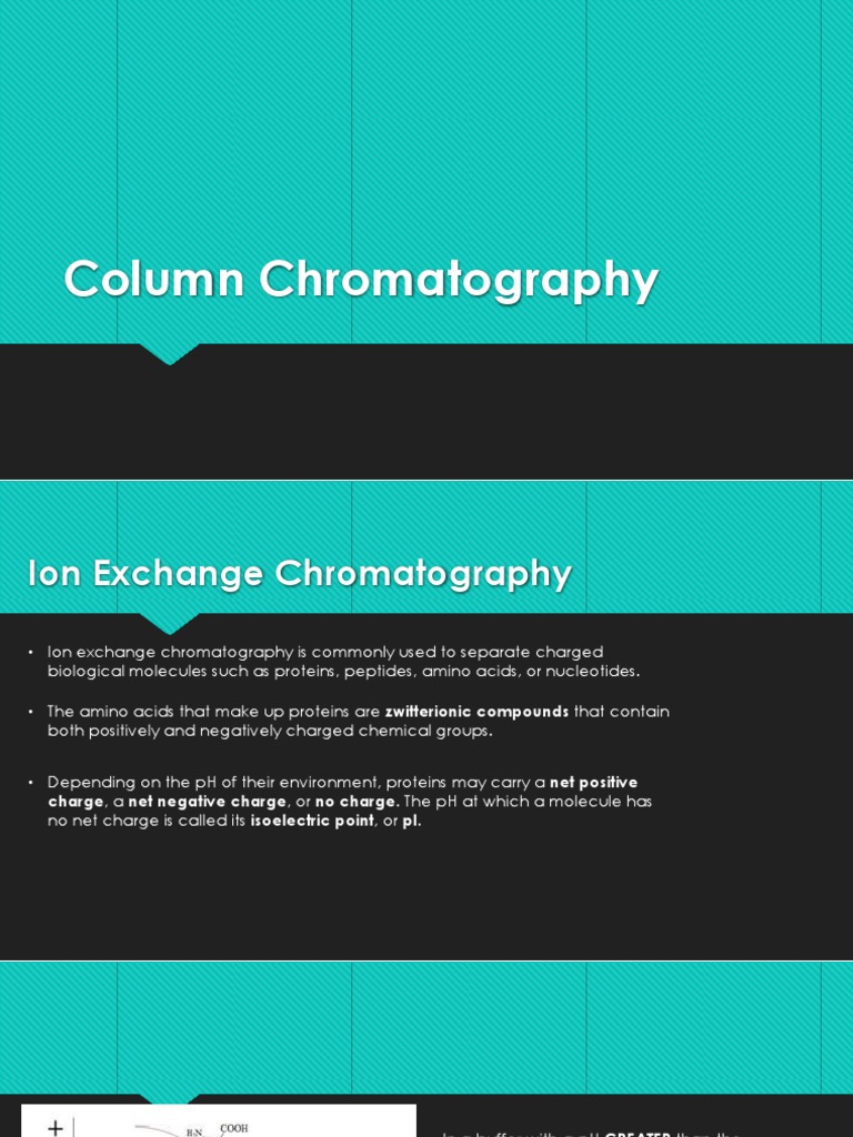 Column Chromatography PDF Chromatography Protein Purification