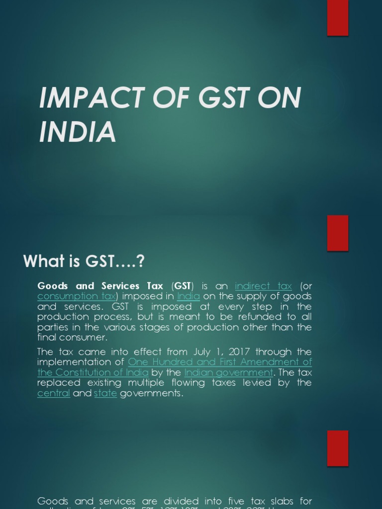 Impact of GST On India | PDF | Value Added Tax | Taxes