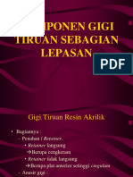 Komponen Gigi Tiruan Sebagian Lepasan Yang Baru