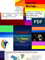 Cultural Acceptances To Same Sex Marriage Final