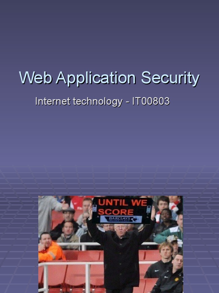 Lecture 12. Web Application Security | PDF | Computing And Information ...
