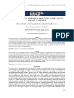 Improvement of Mechanical Properties of Poly (Lactic Acid) by Elastomer