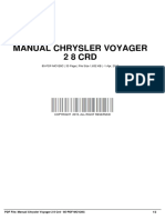 Manual Chrysler Voyager 2.8 CRD