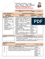 MATEMÁTICA - 4to GRADO SESIÓN PROBLEMAS DE CAMBIO