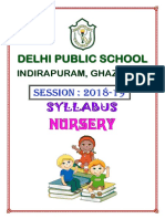 Class Nursery Syllabus - 2018-19 PDF