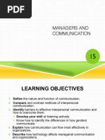 Chapter 15 - Managers and Communication