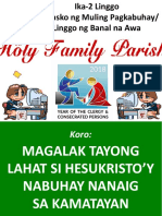 Misa - Ikalawang Linggo NG Pasko NG Pagkabuhay) (K) April 28, 2019