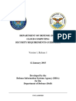 Department of Defense (Dod) Cloud Computing Security Requirements Guide (SRG)