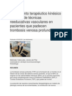 Tratamiento kinésico TVP técnicas reeducativas vasculares