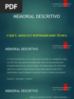 Aula 1 - Memorial Descritivo