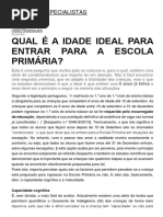 condicional crianças