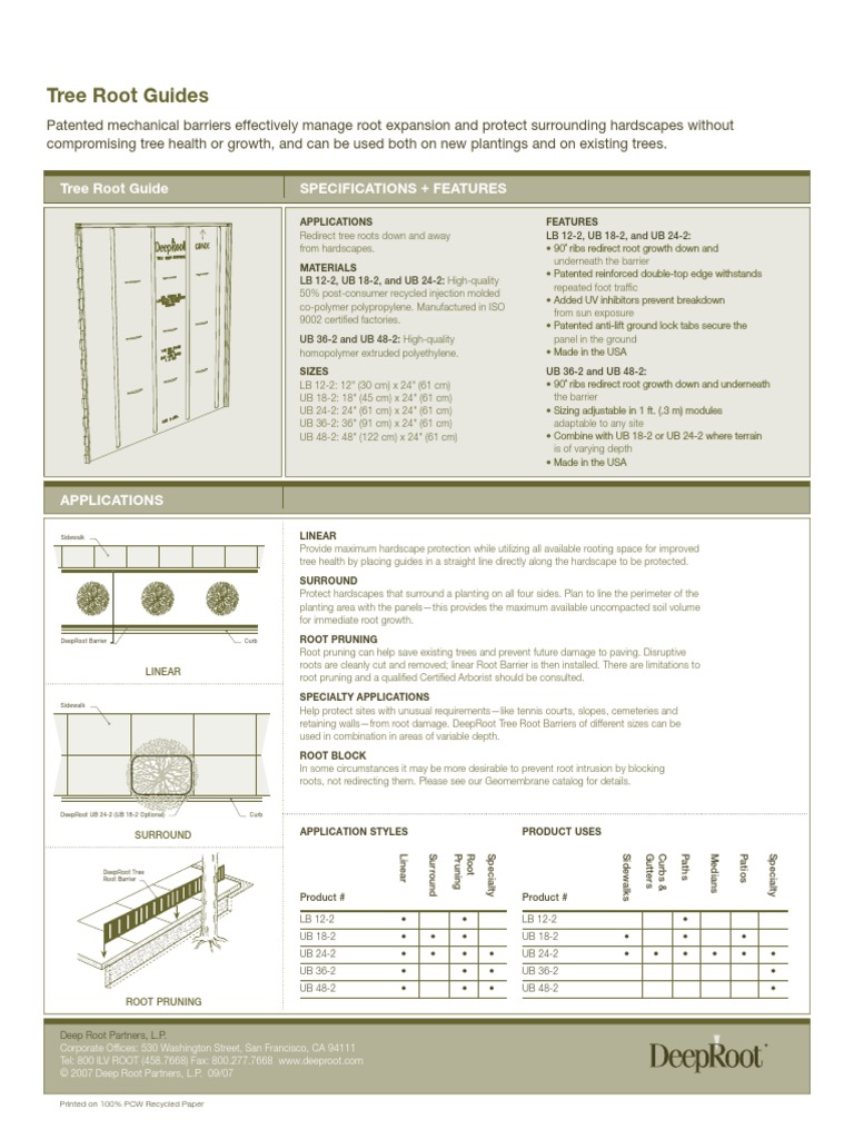 Root Guide Tech Sheet PDF | PDF | Root | Pruning