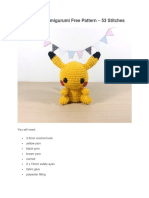 Pikachu Amigurumi Free Pattern