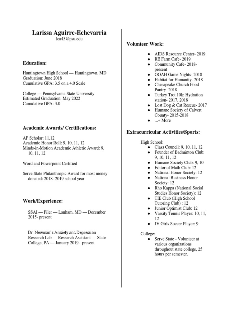 EPortfolio Resume 4 PDF Learning