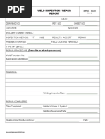 Visual Weld Inspection Report | PDF