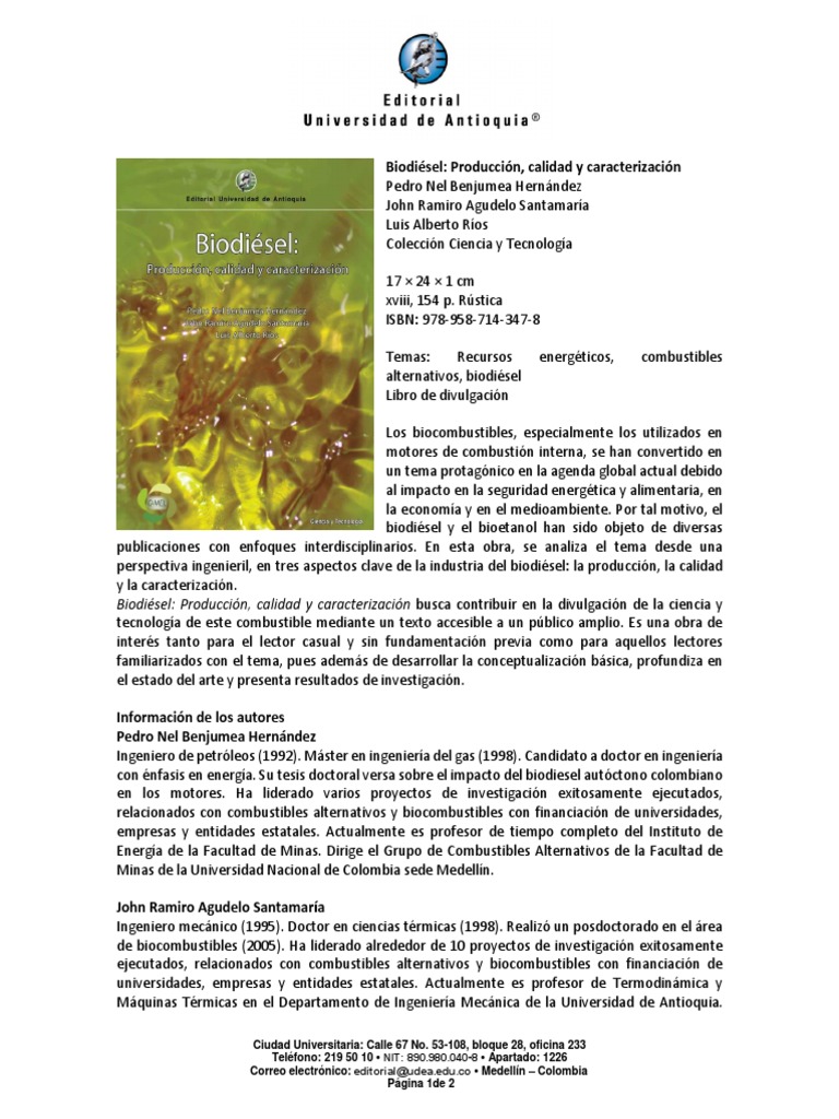 Biodiesel | PDF | Biodiésel | Biocombustible