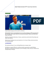 Rafael Nadal Denied ATP Record