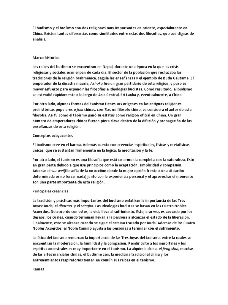 Tao y Zen PDF Religiones indias Comportamiento religioso y