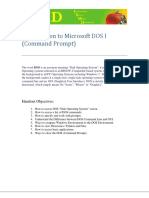 Introduction To Microsoft DOS I (Command Prompt) : Handout Objectives