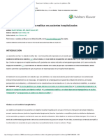 Tratamiento de La Diabetes Mellitus en Pacientes Hospitalizados