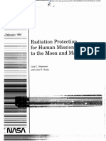 Radiation Protection For Human Missions To The Moon and Mars
