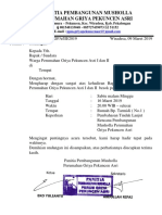 Undangan Panitia Pembangunan Musholla