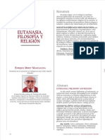 Enrique Miret Magdalena - Eutanasia, Filosofía y Religión