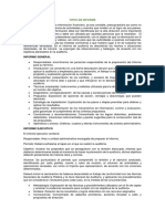 Tipos de Informe