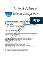 Quotation Notes For Class Second Year PDF