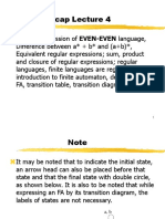 Recap Lecture 4 Regular Expressions and Finite Automata