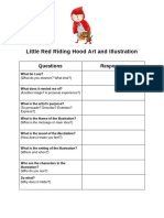 Little Red Riding Hood Art and Illustration Graphic Organizer