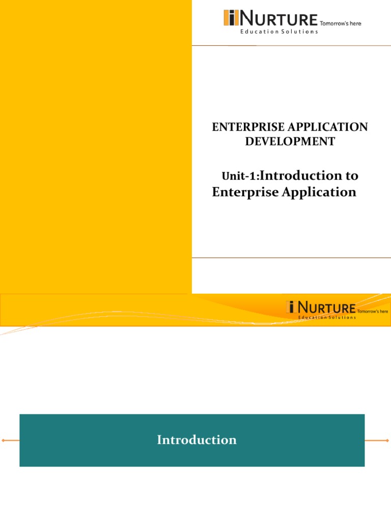 Introduction to Enterprise Application Development | PDF | Enterprise ...