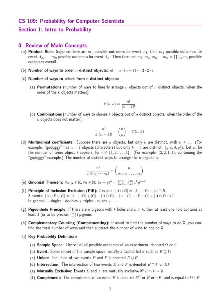 Probability Basics for CS Students | PDF | Logic | Mathematical Logic