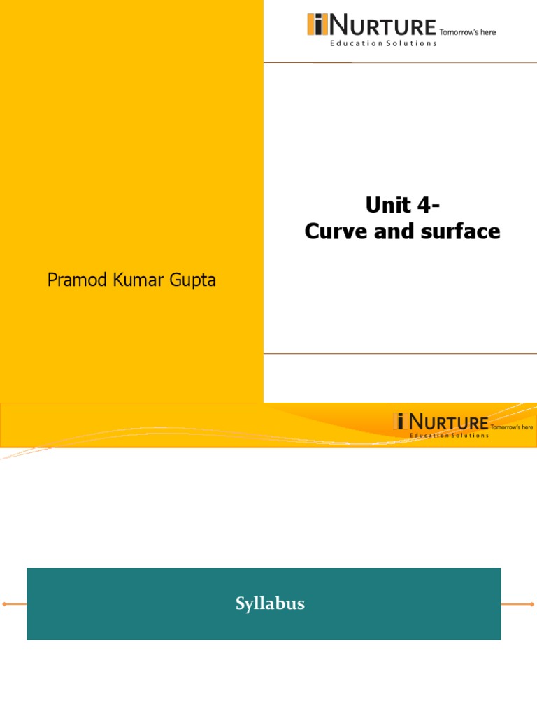 Curves and Surfaces in Computer Graphics | PDF | Spline (Mathematics ...