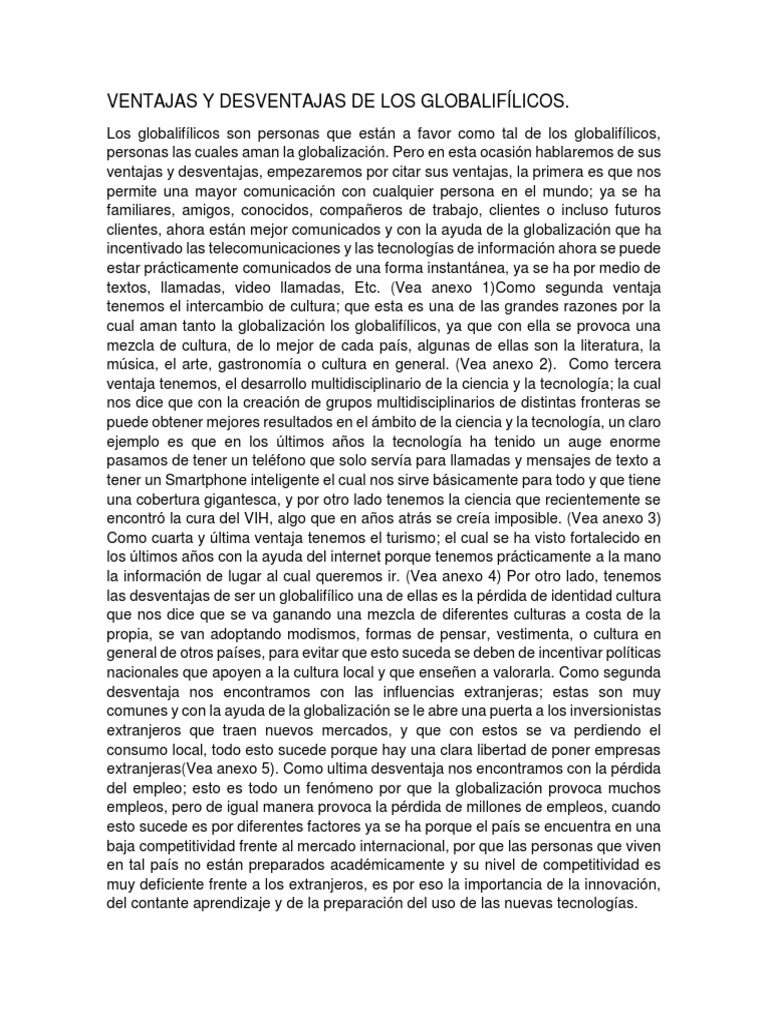 Los efectos positivos y negativos de la globalización según los ...