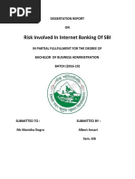 Risk Involved in Internet Banking of SBI