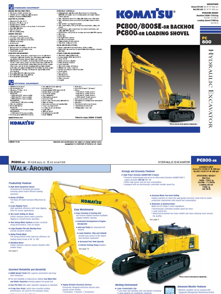 Excavator Komatsu PC800SE-8R PDF | PDF | Electrical