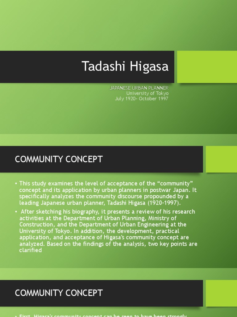 Tadashi Higasa Japanese Urban Planner University of Tokyo July 1920