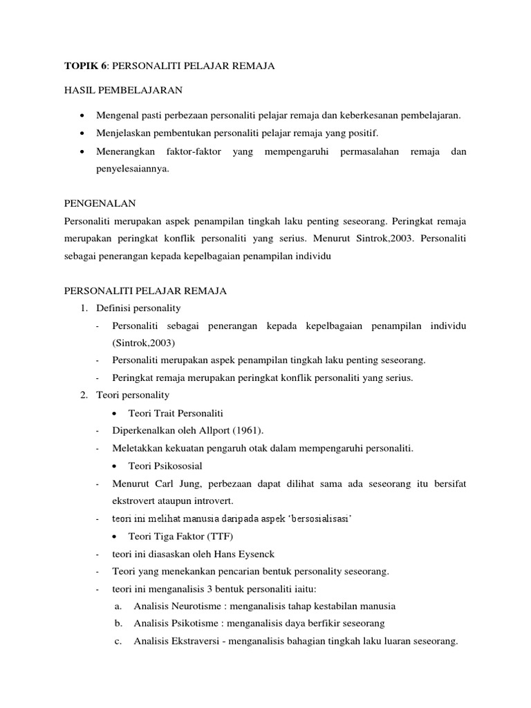Nota Kpp Bab 6 Bab 10 Pdf