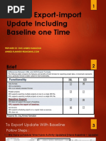 How To Export-Import Update Including Baseline