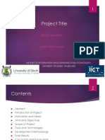FYP Project Presentation Template
