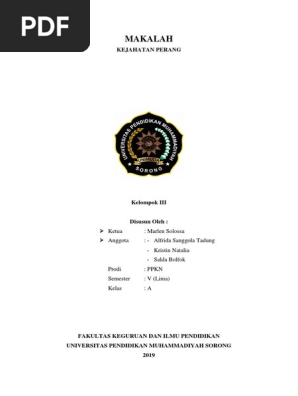 Makalah Kejahatan Perang