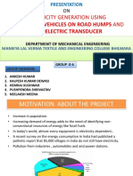 Electricity Generation Using: Pressure of Vehicles On Road Humps and Piezoelectric Transducer